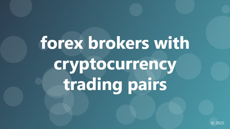 forex brokers with cryptocurrency trading pairs
